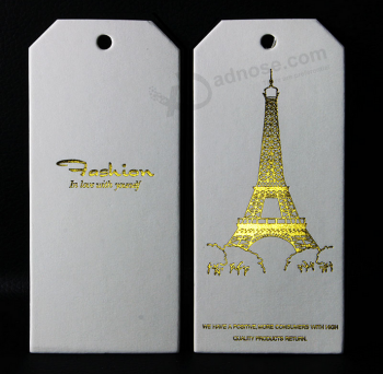 Wholesale Fashionable Gold Foil Clothing Hang Tag