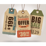 AanGepaste afdrukpapier prijs hanG taG voor kledinG