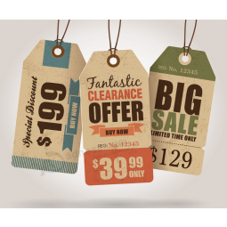 Custom Printing Paper Price Hang Tag for Clothing