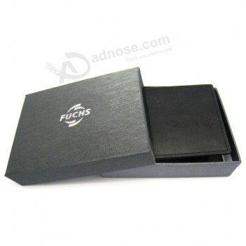 Caixa de presente de vendas diretas de fábrica cOM cor preta para personalizado