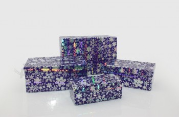 Cajas personalizadas de d生态ración navideña con papel láser para la venta
