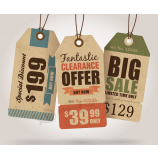 Groothandel Goedkope custOM kledinG hanG taGs 