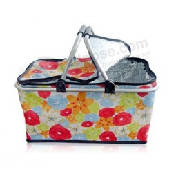 Foldable Carry Basket Oxford Fabric Shopping Basket 