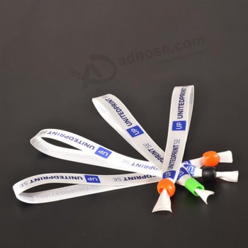 One time use fabric wristbands with locks wholesale