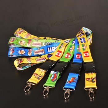 Newest design custom full color sublimated lanyards