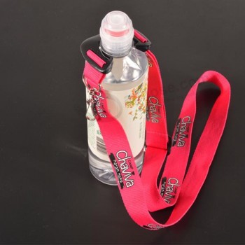 Custom polyester lanyard with bottle holder