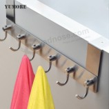 304 Porte-Manteau en acier inoxydable de type lonG 6 crochet sur la porte dans les toilettes