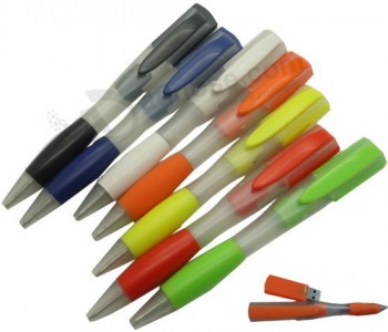 пользовательский логотип высокого качества шариковая ручка с USB-вспышкой вспышки горячей продажи