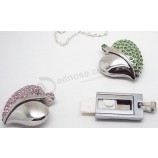 Мода ювелирные изделия кристалл сердца вспышки USB