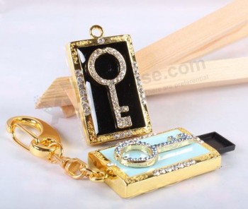 metal diamond memory stick beauty key chain gifts with your logo