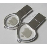 Cristal transparente luz led Flash USB drive