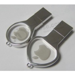 Crystal Transparent Led light Usb flash drive with your logo