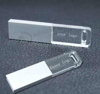 Usb memory stick disk Custom logo Cystal with high quality