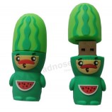 Cartoon Grüne WasserMelone USB-Flash-Disk zuM Verkauf