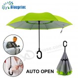 Upside-down cell phone auto open reverse inverted umbrella inside out