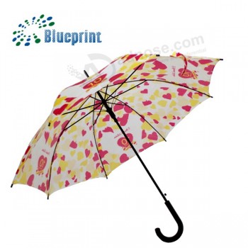 자동 열기 광고 열 전송 로고 직선 우산