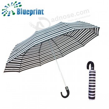 10K Customized Simple Design Stripe Three Triple Umbrella 