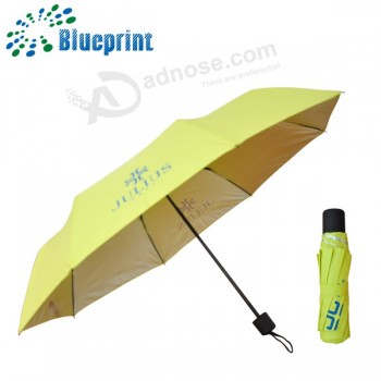 Hoge kwaliteit draagbare promotie uv 3-voudige paraplu