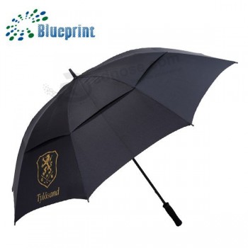 Wholesale double layers mens windproof golf umbrellas
