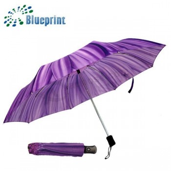 Produttore compatto ombrello viola girasole