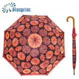 Conception personnalisée impression complète 23 pouces en bois parapluie droit