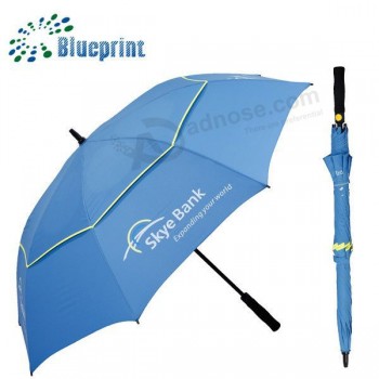Customized auto open windproof stick commercial umbrella