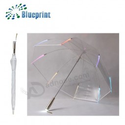 Transparente transparente clara bolha levou guarda-chuva