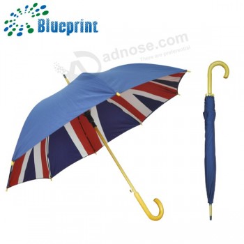 23″ wooden handle double layer uk flag umbrella 