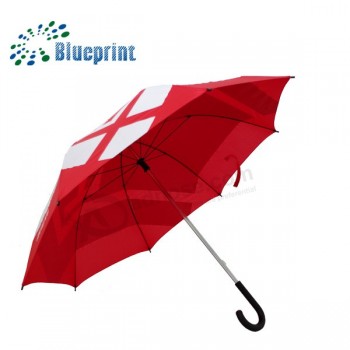 Standard Size Customized Manual Open Red Stick Umbrella