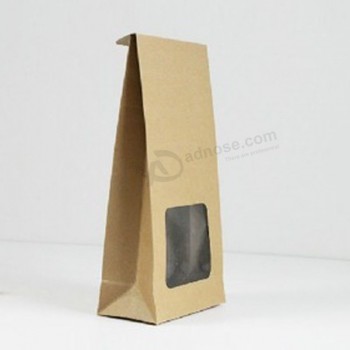 Wholesale custom high quality Kraft Paper Bag With Window for sale