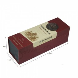 병 와인 상자-단일 크래프트 선물 도매