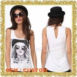 Common style water print OEM women tank top for sale