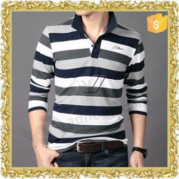 Custom stripe color polo shirt for sale