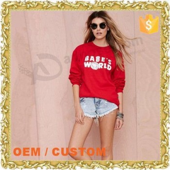 Oversize natural style front chest print sweatshirt for sale