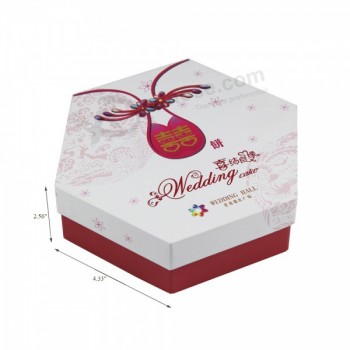 Caja de regalo en relieve de venta de fábrica-Encanto hexagonal