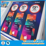 4C iMetropresión de diseño personalizado Metroontado en la pared carteles publicitarios de plástico 