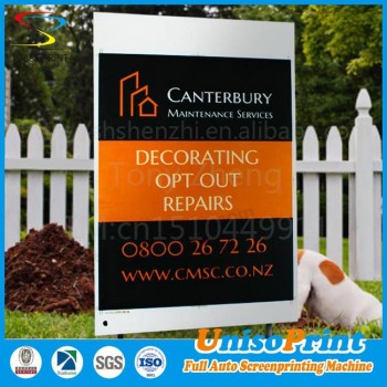 Recycled coroplast or corflute or corrugated plastic yard sign with high quality