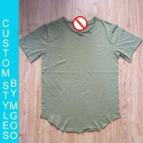 Aangepaste 100% katoen ruwe rand t-Shirt. te koop