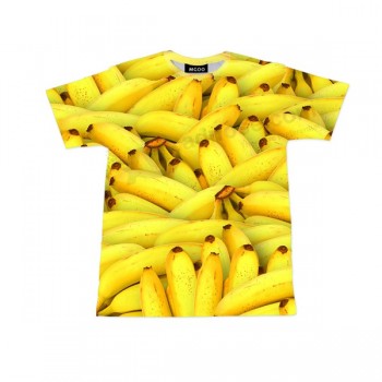 Wholesale custom high quality Banana Image Printed T-shirt with your logo