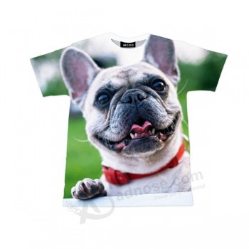 귀여운 동물 승화 인쇄 티셔츠 - 개에 대 한 사용자 지정 로고