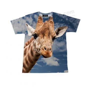 Wholesale Cute Animal Sublimation Printing Tees — Giraffe with your logo