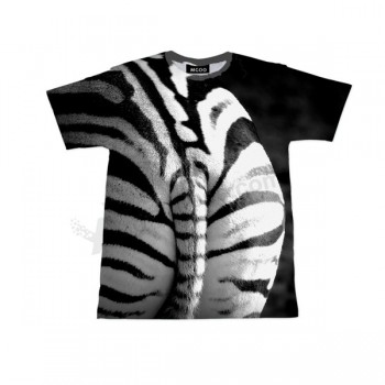 Custom Cute Animal Sublimation Printing Tees — Zebra with your logo