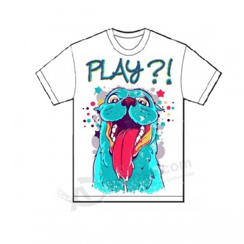 Spelen? Kleurrijke afbeelding afgedrukt t-Shirt. te koop