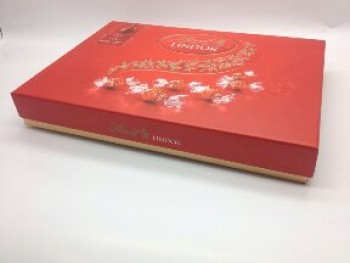red rectangle chocolate box with insert in Shanghai