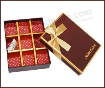 пользовательская печать 9 шт. шоколадная коробка для подарка