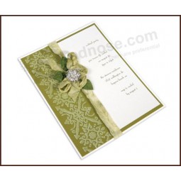 Tarjetas de felicitación de color verde con flores al por Metroayor baratas