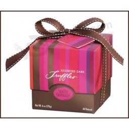 оптовый красный цвет фабрики с коробкой подарка рождества шоколада ленты