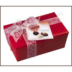 роскошный красный цвет свадебного шоколада подарочная коробка дешевая оптовая продажа