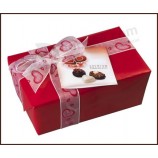 Scatola di regalo di cioccolato di lusso di colore rosso di lusso a buon Mercato all'ingrosso