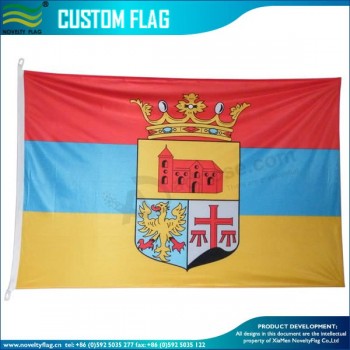 Wholesale 160gsm spun polyester Custom made large advertising flags.